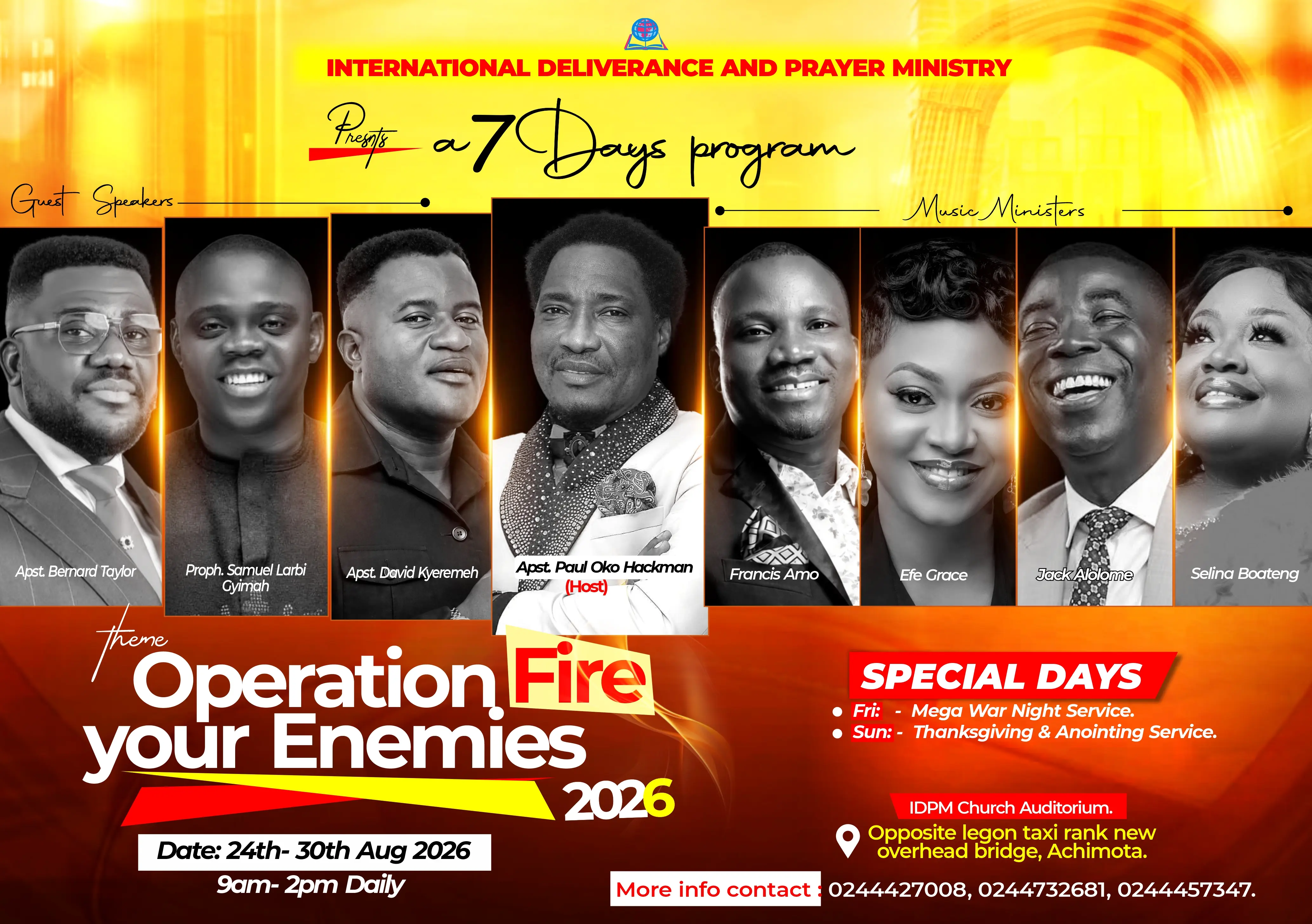 Worshippers with raised hands at Operation Fire 2026
